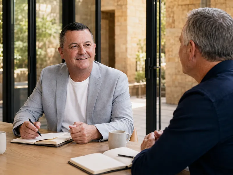 Andy Wibrow acting as an independent sounding board in an executive advisory session